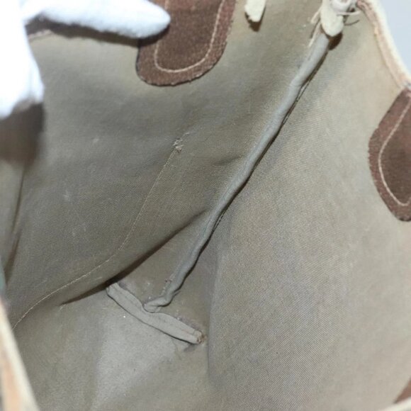 GUCCI GG Supreme Web Sherry Line Tote Bag PVC Beige Green Red Auth 117760 - Picture 11 of 16